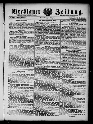 Breslauer Zeitung vom 29.04.1898