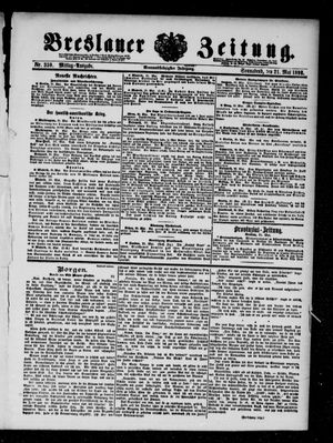 Breslauer Zeitung on May 21, 1898