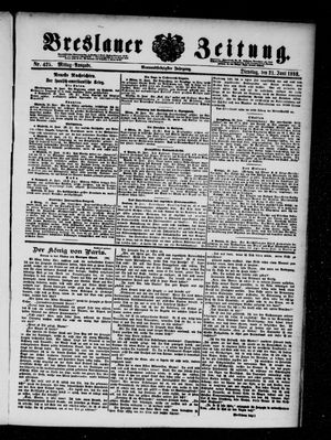 Breslauer Zeitung on Jun 21, 1898