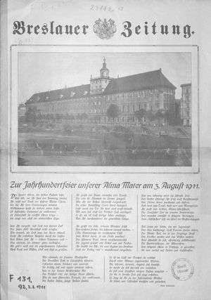 Breslauer Zeitung vom 03.08.1911