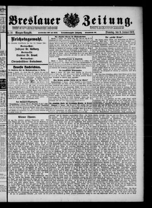 Breslauer Zeitung on Jan 9, 1912