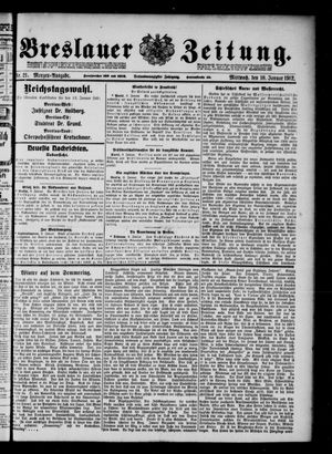 Breslauer Zeitung on Jan 10, 1912