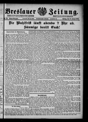 Breslauer Zeitung on Jan 12, 1912