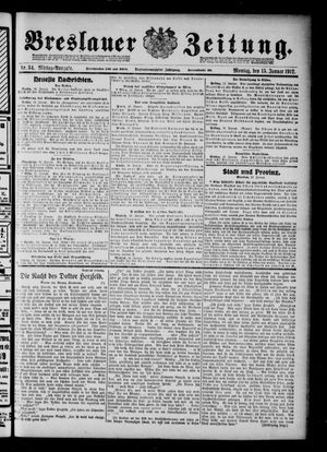 Breslauer Zeitung vom 15.01.1912