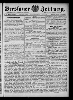 Breslauer Zeitung vom 16.01.1912