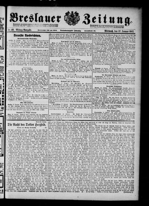 Breslauer Zeitung on Jan 17, 1912