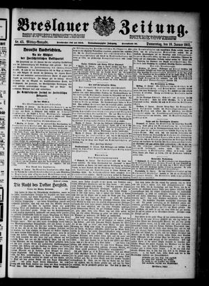 Breslauer Zeitung on Jan 18, 1912