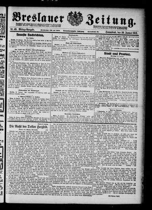 Breslauer Zeitung on Jan 20, 1912