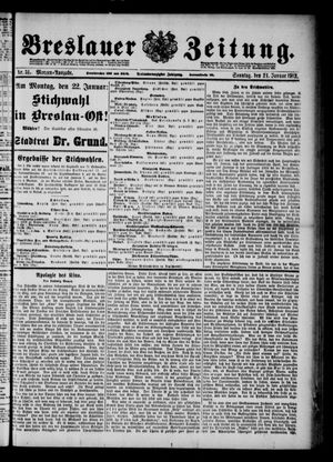 Breslauer Zeitung vom 21.01.1912