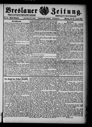Breslauer Zeitung on Jan 22, 1912