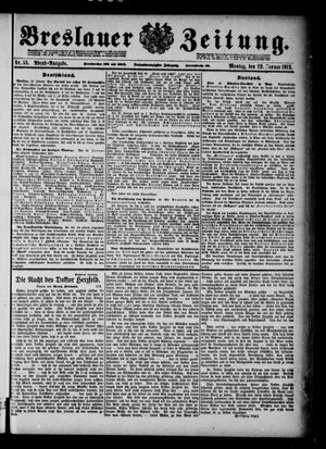 Breslauer Zeitung vom 22.01.1912