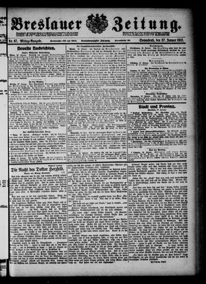 Breslauer Zeitung vom 27.01.1912