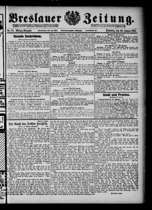 Breslauer Zeitung on Jan 30, 1912
