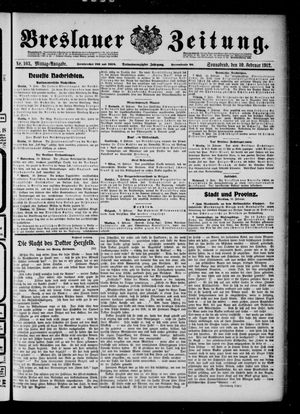Breslauer Zeitung vom 10.02.1912