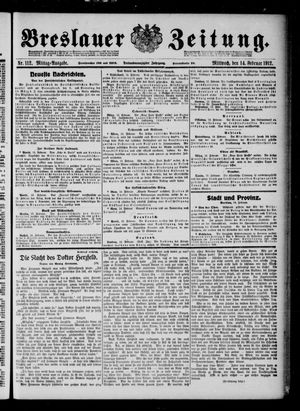 Breslauer Zeitung on Feb 14, 1912
