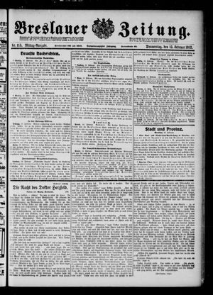 Breslauer Zeitung vom 15.02.1912