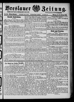 Breslauer Zeitung on Feb 19, 1912