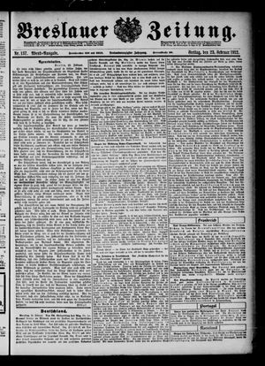Breslauer Zeitung on Feb 23, 1912