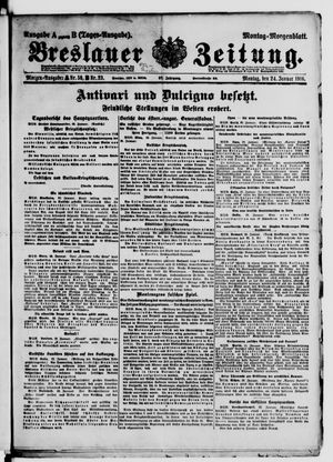 Breslauer Zeitung on Jan 24, 1916