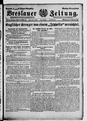 Breslauer Zeitung vom 07.02.1916