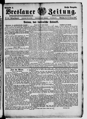 Breslauer Zeitung on Feb 23, 1916