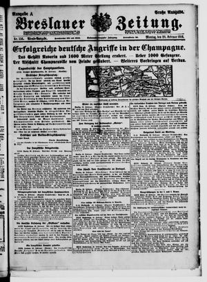 Breslauer Zeitung on Feb 28, 1916