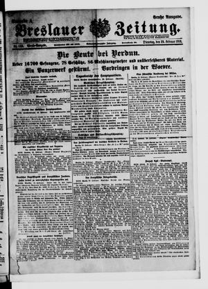 Breslauer Zeitung vom 29.02.1916