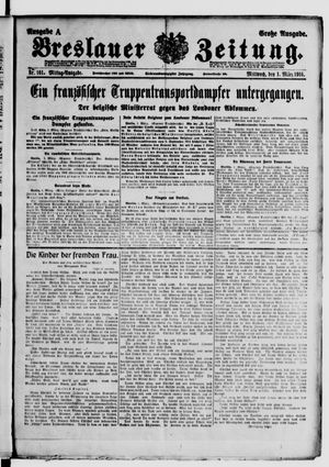 Breslauer Zeitung on Mar 1, 1916