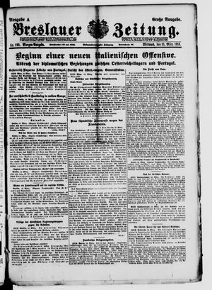 Breslauer Zeitung on Mar 15, 1916