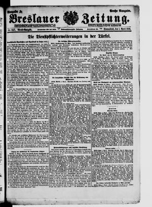 Breslauer Zeitung on Apr 1, 1916