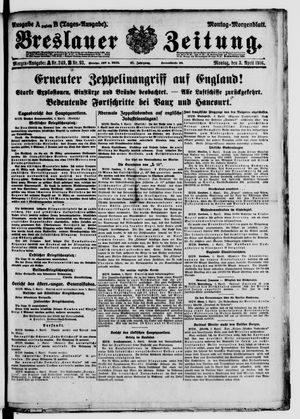 Breslauer Zeitung vom 03.04.1916