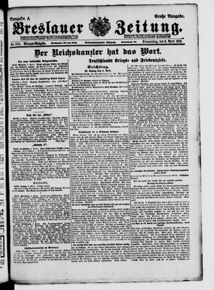 Breslauer Zeitung vom 06.04.1916