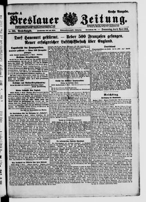 Breslauer Zeitung vom 06.04.1916