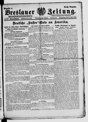 Breslauer Zeitung on Apr 13, 1916