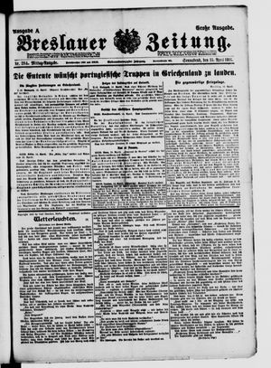 Breslauer Zeitung vom 15.04.1916