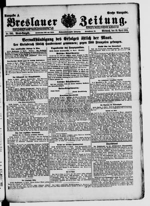 Breslauer Zeitung vom 19.04.1916