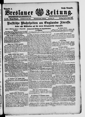 Breslauer Zeitung vom 21.04.1916