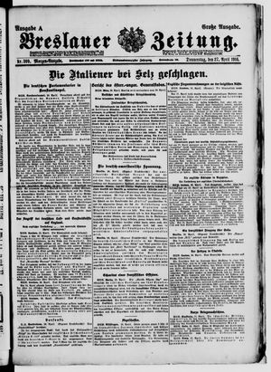 Breslauer Zeitung vom 27.04.1916