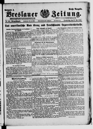 Breslauer Zeitung on Apr 27, 1916