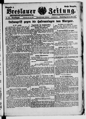 Breslauer Zeitung on Apr 27, 1916
