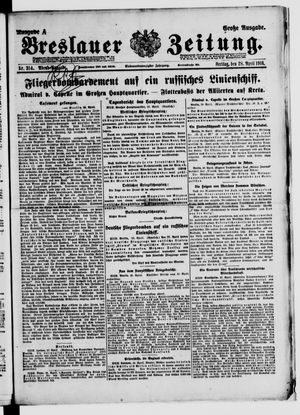 Breslauer Zeitung on Apr 28, 1916