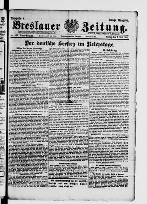 Breslauer Zeitung vom 02.06.1916