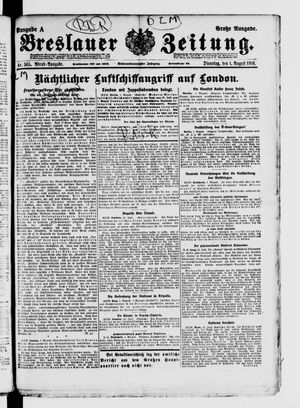 Breslauer Zeitung vom 01.08.1916