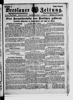 Breslauer Zeitung vom 30.08.1916