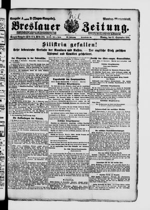 Breslauer Zeitung vom 11.09.1916