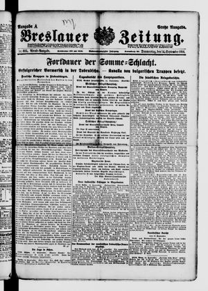 Breslauer Zeitung vom 14.09.1916