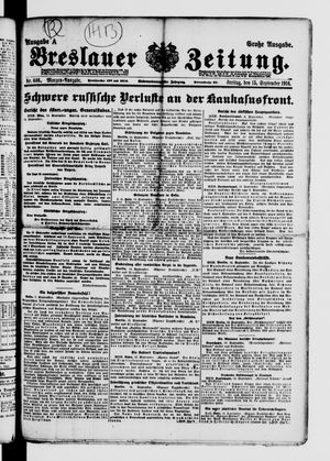 Breslauer Zeitung on Sep 15, 1916