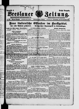 Breslauer Zeitung vom 16.09.1916
