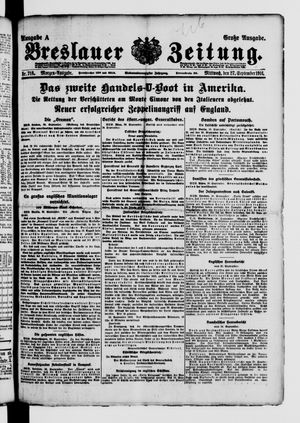 Breslauer Zeitung vom 27.09.1916