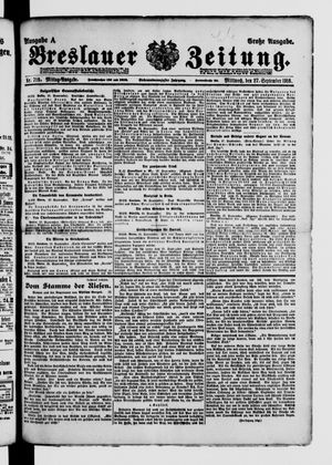 Breslauer Zeitung vom 27.09.1916